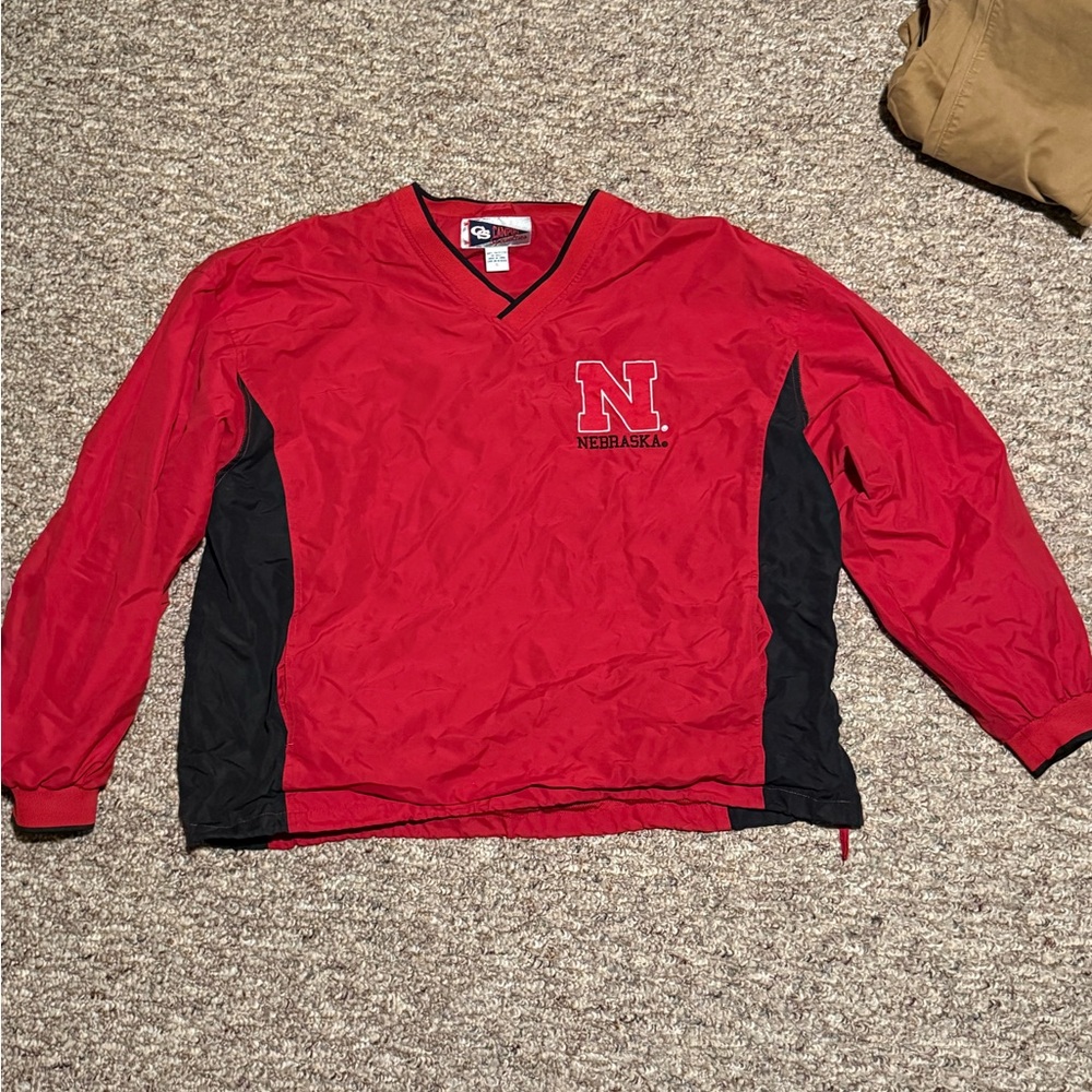 Nebraska Red and Black Windbreaker